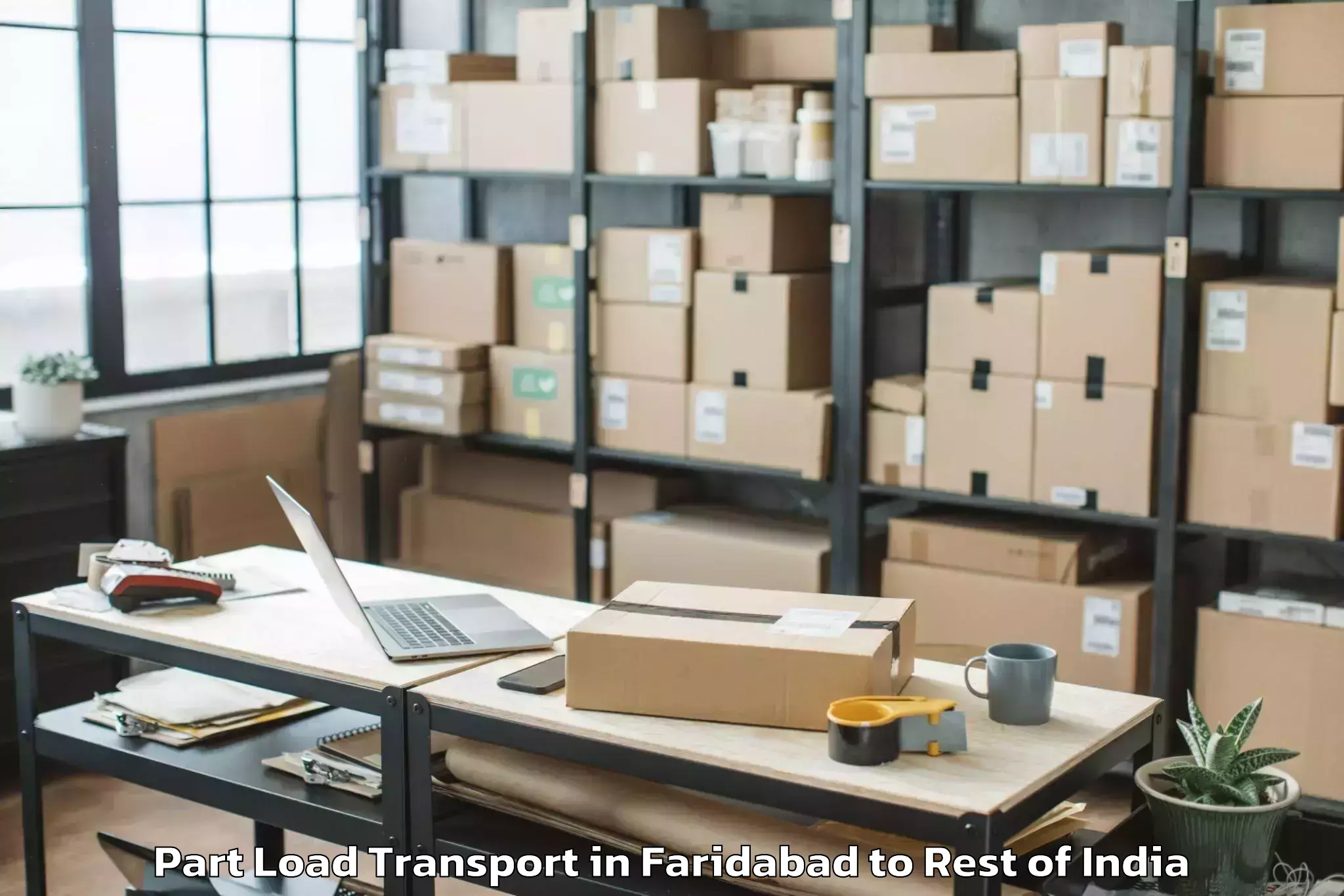 Book Faridabad to Tripuraram Part Load Transport Online